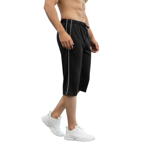 Image of FEEL TRACK Men's Regular Fit Three Fourth Capri
