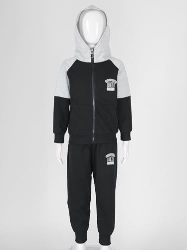 Jugaoge Kids Boys Hoodie Sweatshirts and Sweatpants Jogger Set 2 Pieces Tracksuit Sweatsuit Fall Outfit4