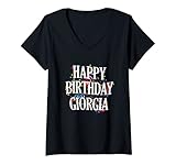 Photo Gallery donna happy birthday giorgia first name girls colorful bday maglietta con collo a v Photo Gallery donna happy birthday giorgia first name girls colorful bday maglietta con collo a v