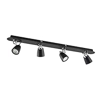 Ceiling Light /'Noria/' dimmable (Modern) in Black Made of Metal for e.g. Hallway (4 Light Sources, GU10) from Lindby | floodlight, Spotlight