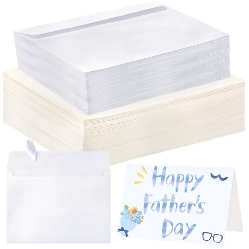 30 Sets Blank Watercolor Cards with Envelopes, 140lb/300GSM Cotton Watercolor Paper Cards, 4 x 6 in Foldable Watercolor Postcards with Envelopes for Greeting Cards Birthday Wedding Invitations