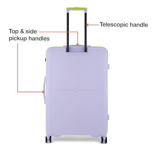 Image of Nasher Miles Bali Hard-Sided Polypropylene Luggage Set of 2 | 65cm & 75cm | 8 Wheels Medium & Large Trolley Bag for Travel | Suitcase (Grey)