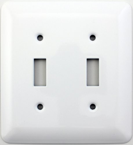 Classic AccentsMulberry White Princess Wall Plates - (2 Gang Toggle Light Switch)
