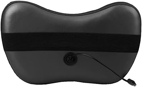 Back view of Sealy Deep Tissue Mini Massage Pillow Pad showing elastic strap and power input