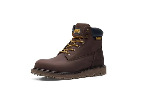 DEWALT Rochester Work Boots for Men Nano Composite Toe Leather Boots for Construction Work & Safety Footwear botas de trabajo para hombre