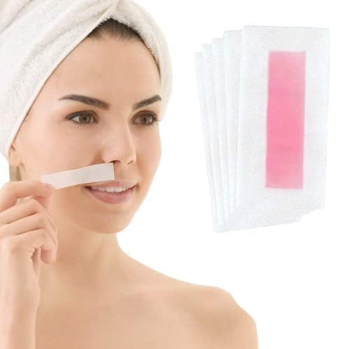 MYYNTI Hair Removal Waxing Strips for Eyebrows Face Upper Lip Chin Facial Wax Strips for For Legs, Arms, Bikini Line | No Heating Required | Home and Salon for Women and Girls -10 PCS, Multi.