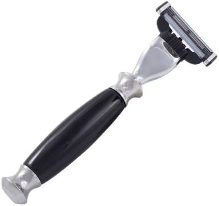 Premium Black Handle Metal Shaving Handle