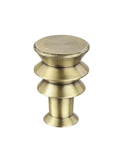 Image of Aspen Creative 24036-41, Solid Steel Finial for Lamp Shade, Steel in Antique Brass Finish, 1-1 /4 inch Height