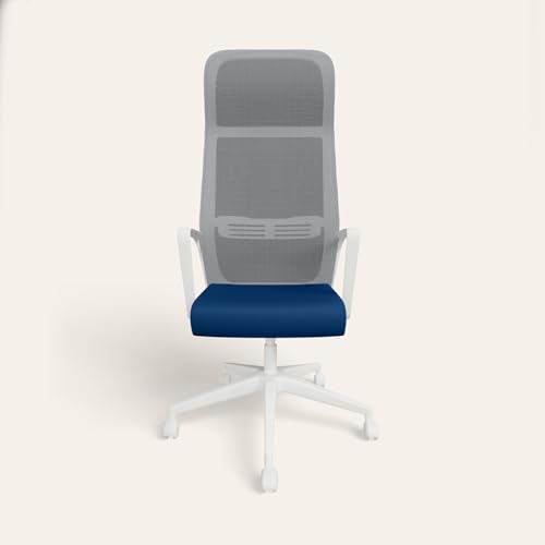 Image of Interio by Godrej Vurv Chair Mesh High Back Ergonomic Work from Home /Revolving Study Chair, 1 Year Warranty, Height Adjustable | Heavy Duty Polypropylene Base | DIY Installation (Blue)