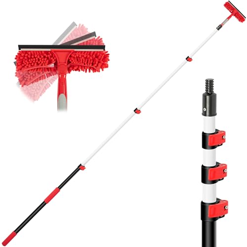 Image of 5-12 FT Window Squeegee with Extension Pole,Red