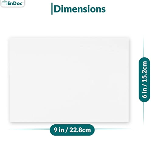 Endoc 6X9 Open Side Envelopes - 50 Pack - White Booklet Gummed Seal Envelope, 24Lb. Heavyweight Paper For Home, Office, Business Or School #TOP1