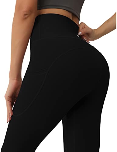 Desol 25”/28” Yoga Leggings With Inner/Side Pockets For Women, High Waisted Workout Pants, Tummy Control Butt Lifting #TOP1