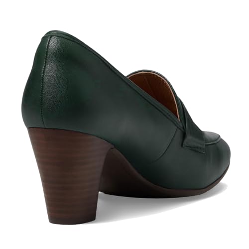 Image of SHODENSE Women Chunky Kitten Heel Pumps Shoes Round Closed Toe Slip On Suede Penny Loafers Matte Block Mid Heels Dress Loafer Almond Toe Comfort Oxford Shoes Office Work Classic Elegant 4-11 M US