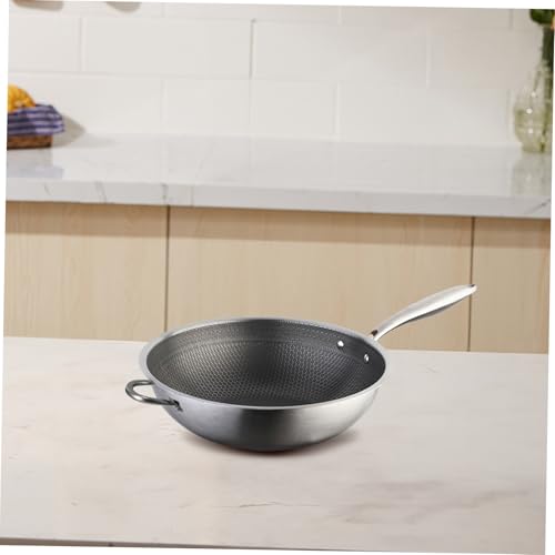 Wok de acero inoxidable con manijas dobles y antiadherente miniatura 6