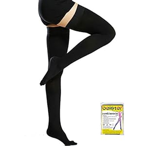 Beister 20-30 mmHg Compression Stockings for Women & Men, Medical Closed Toe Thigh High Socks Graduated Support for Varicose Veins, Edema, Flight