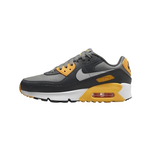 Nike Air Max 90 Big Kids' Shoes (HF6358-004, Smoke Grey/Anthracite/White/Light Smoke Grey) Size 5