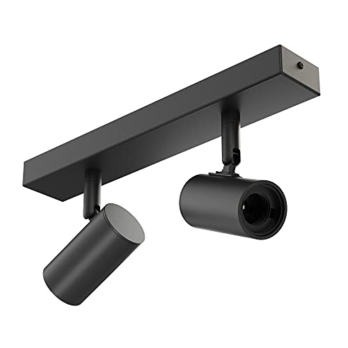 ledscom.de Deckenleuchte FARE, 2-flammig, schwarz matt, 2x E27 max. 60W