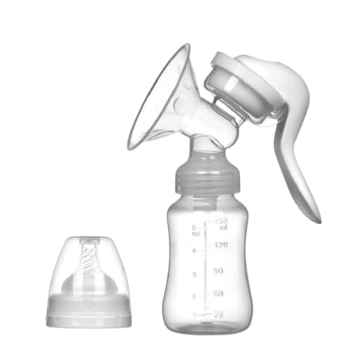Bombinha Manual Para Tirar Leite Materno Com Bico De Mamadeira Estimula Suave, 150ML