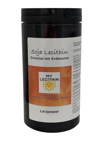 Gránulos de lecitina de soja con fresas, calidad alemana, vegano