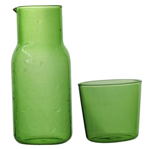 Sosoport Glass Glass Cup Pitcher Cups for Coffee Milk Outdoor Use Dormitory Bedside Tabletop Water Carafe