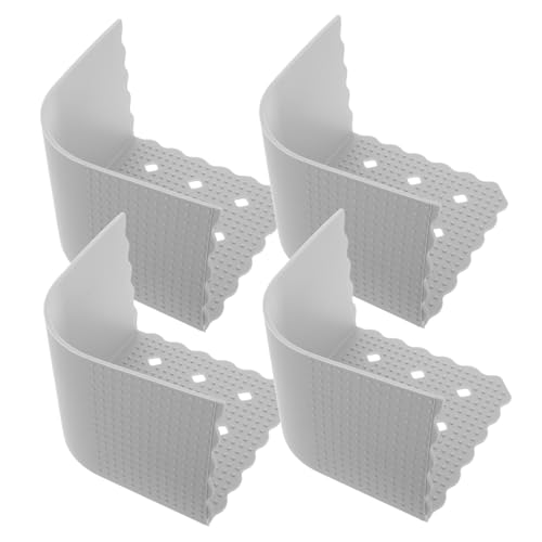 IWOWHERO 4pcs Invisible Silicone Bed Sheet Fasteners Slip Mattress Stoppers for Secure Bedding Hotel Easy Installation Seamless Sheet Holders Grey Color