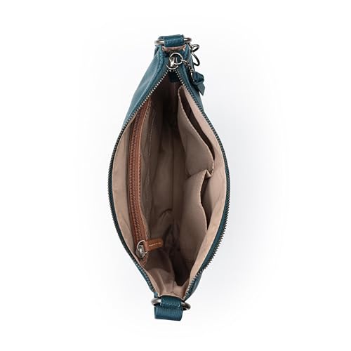 Image of The Sak Lucia Leather Crossbody Purse - Premium Leather Women's Handbag for Everyday & Travel - Cross Body Bag With Zipper