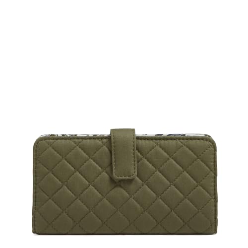Vera Bradley Cotton Finley Wallet with RFID Protection, Climbing Ivy Green