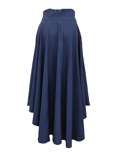 Verdusa Women's Thigh Slit Belted Maxi Skirt Business Casual A Line Flowy Skirts with Pockets2