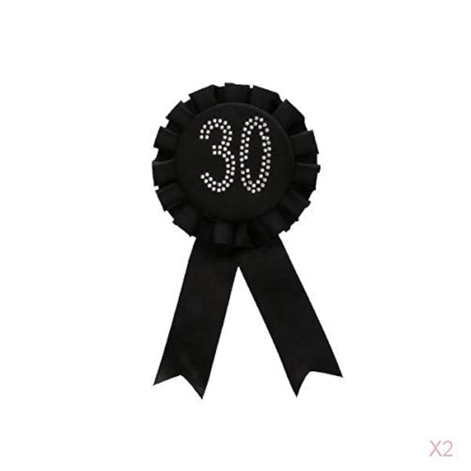 VELURA Glitter Award Ribbon Brooch Badge