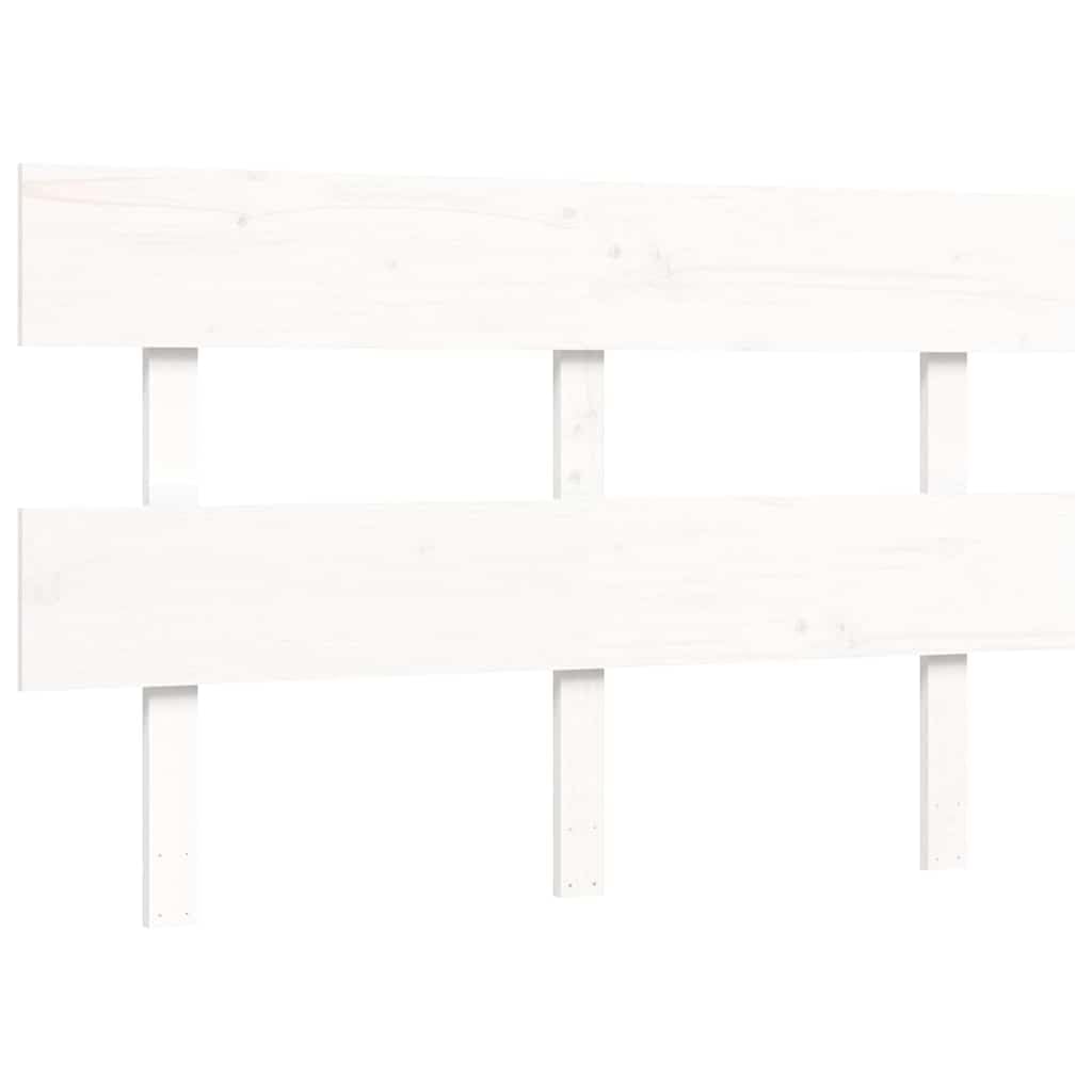Massivholz Seniorengerecht 45cm Sitzhöhe Bettgestell Weiß 120x190 cm | Seniorenbett mit Kopfteil Weiß Massivholz 120x190 Kiefernholz Bett mit Lattenrost und Stauraum für Senioren