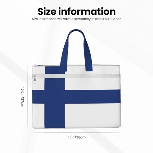 Finnish Flag Canvas Document Bag Briefcase For Professionals And Executives4