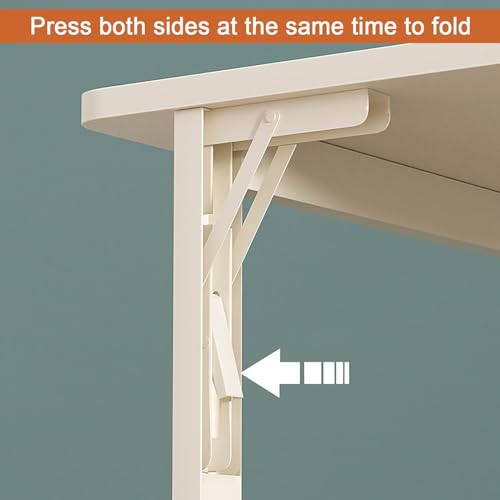 Manque d'espace ? Table pliante murale en bois avec pieds de support pour studio