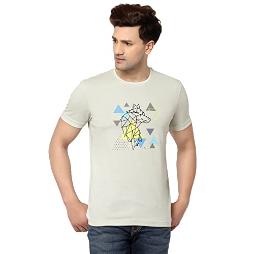 Image of Red Tape Mint Green Graphic Print T-Shirt for Men