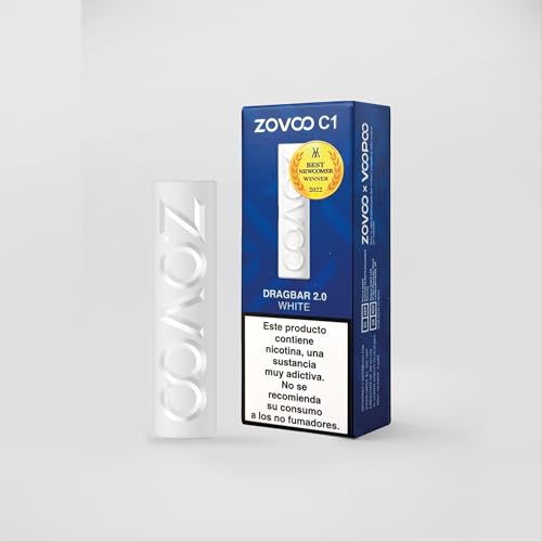 ZOVOO Vaper recargable Dragbar 2.0, Cigarrillo electronico, Vaper sin nicotina, Recargas vapeador x2, Sabor intenso y duradero, Vapers, Reutilizable (Dispositivo)