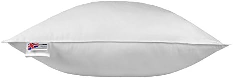 HOMESCAPES Duck Feather Euro Continental Square Pillow - 80cm x 80cm (32"x32") Luxury Natural Hypo-Allergenic European Pillows Medium Support 100% Cotton Casing RDS Certified.