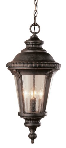 Trans Globe Lighting TG5049 BG One Hanging Lantern Outdoor-Post-Lights, 17-Inch, Multi