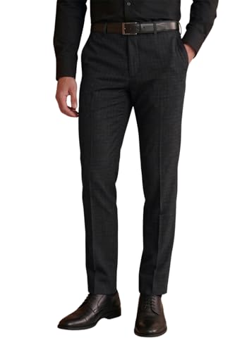 Image of Louis Philippe Men's Slim Fit Everyday Smart Wear Comfort Stretch Work Ready Checks Formal Trouser