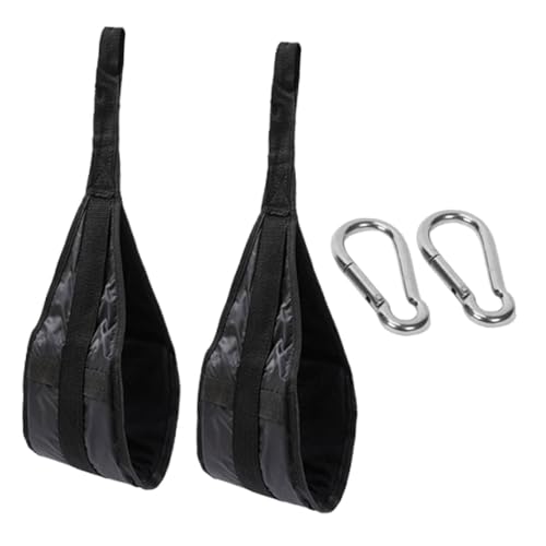 FashionCha 2 Piezas Correas Abdominales Colgantes para Barra de Dominadas Equipo de Ejercicio de Suspensión Bandas de Entrenamiento para Fuerza del Núcleo Materi, con Mosquetón