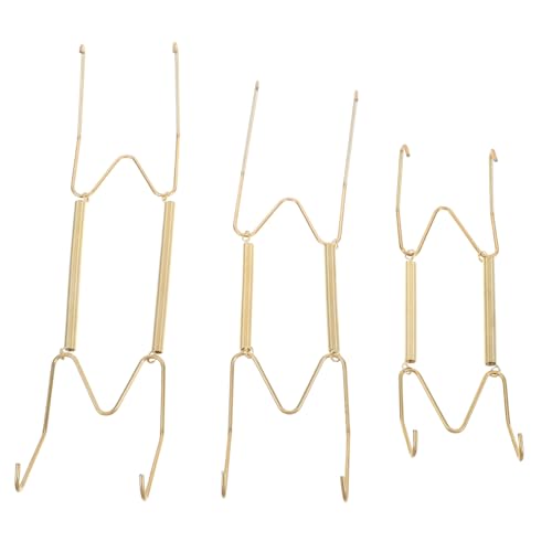 Cabilock 1 Set Decorative Wall 6/8/10 Inch Plate Holders Plate Hangers Removable Wall Hooks in Various Sizes for Displaying Plates on Walls Home Decor