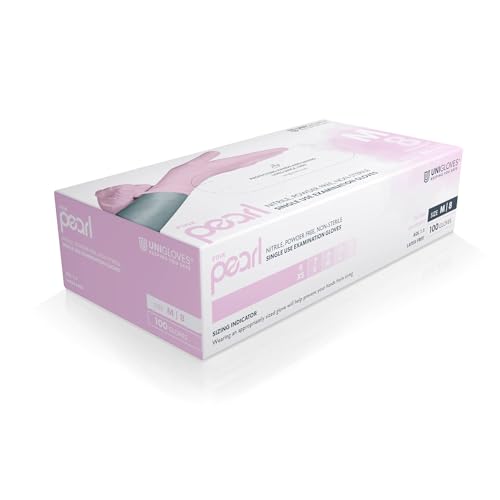 UNIGLOVES Pink Pearl Nitril-Untersuchungshandschuhe – Ansicht 2