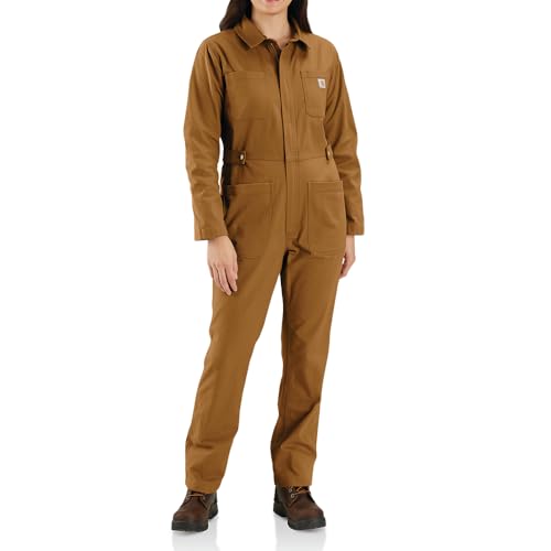 Carhartt Women's Rugged Flex® Relaxed Fit Canvas Coverall, Carhartt Brown, Medium