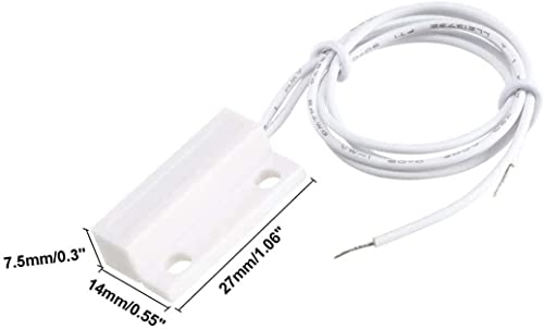 Image of Magnetic Reed Switch MC-38 NC Surface Mount Wired Door Window Alarm, Magneti Door Switch, Contact Sensor, for Home Security and Burglar Alarm Magnetic Reed Switch,Sets of 3