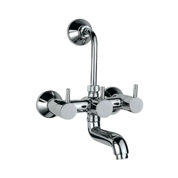 JAQUAR Florentine Series Wall Mixer with Provision for Overhead Shower with 115mm Long Bend Pipe On Upper Side, Connecting Legs & Wall Flanges-image-25