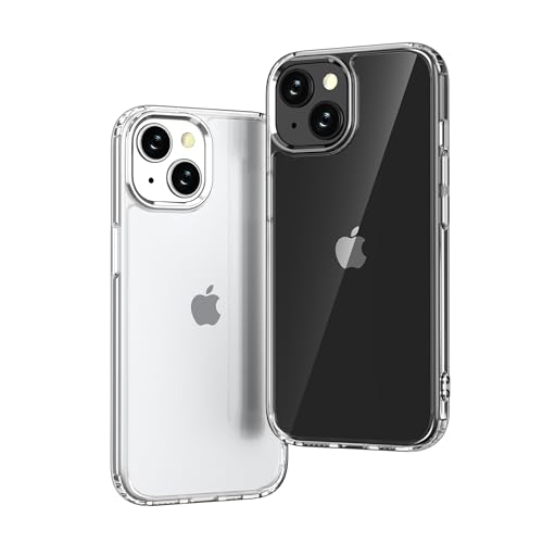 Image of ONES for iPhone 15 Slim Case Clear, [PC + TPU Hybrid][Military-Grade Drop Protection][Anti-Yellowing], Shockproof Silicone Hard Cover for iPhone 15, Transparent Case