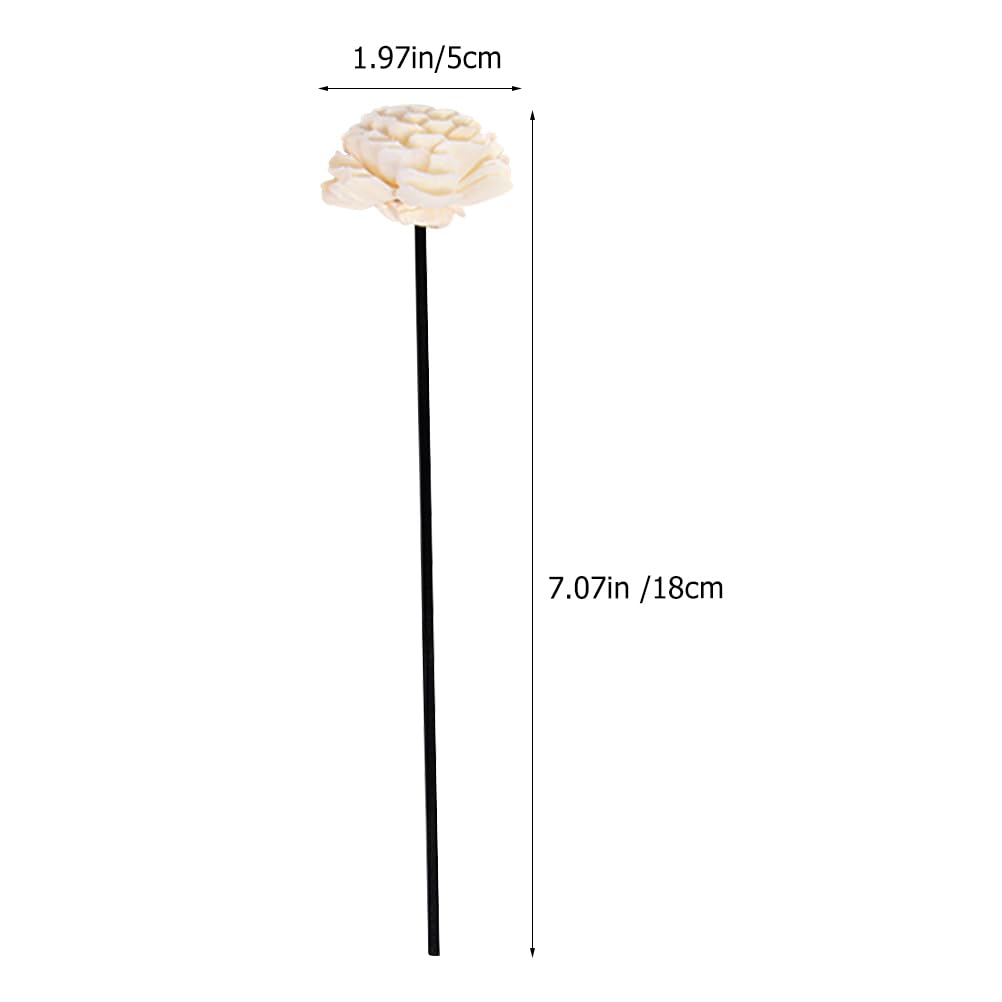 5pcs Rattan Dried Flowers Essential Oil Reed Diffuser Rose Flower Diffuser Sticks Refills Reed Diffuser Refill Oil Diffuser Refill Aromatherapy Supplement Stick Handmade Flowers