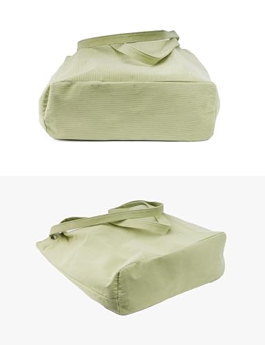 Image of TOPASION Cute Corduroy Tote Bag Canvas Shoulder Handbags for Women Travel Shopping
