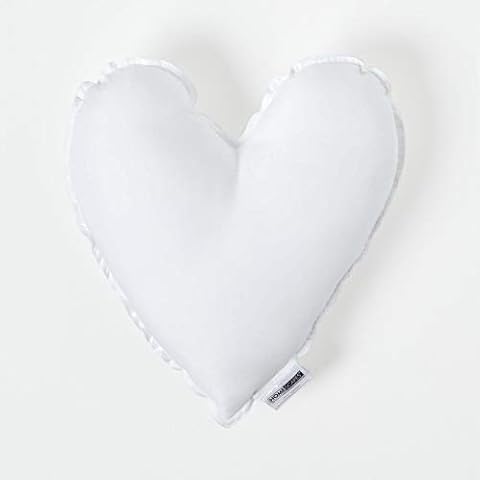 HOMESCAPES Hypoallergenic Microfibre Heart Cushion Pad Cover