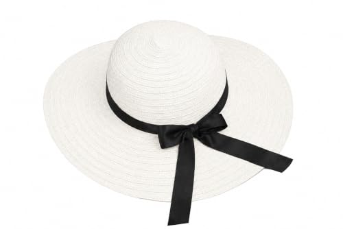 Image of Summer Medium Brim Floppy Beach Straw Hats for Women