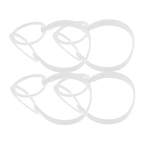 CONGARTENO 4pcs Earmuff Holder Earmuff Storage Stand Earmuff Accessories Warm Earmuff Frame Earmuff Skeleton Rack Earmuff Storage Rack Ear Protector DIY Skeleton Rack Plastic White