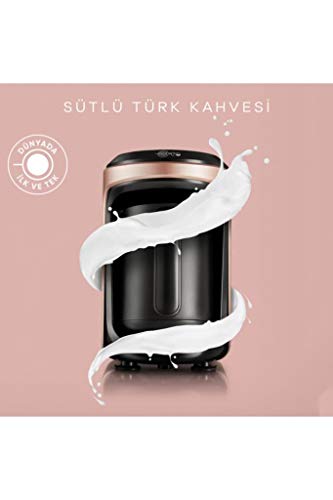 KARACA Hatır Hüps Türkische Kaffeemaschine für 5 Personen, Rosegold, 535 W, Milcherhitzung Maschine, Kaffeevollautomat…